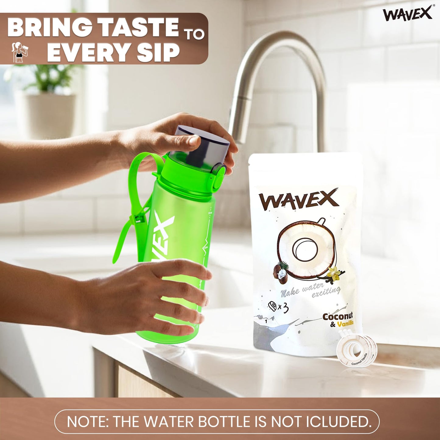 Coconut Vanilla Aroma Scent Pods – Water Bottle Accessory for WAVEX Bottles