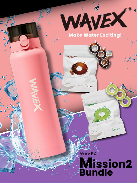 WAVEX Mission2 Bundle — Pink Steel Bottle + Aroma Scent Pods