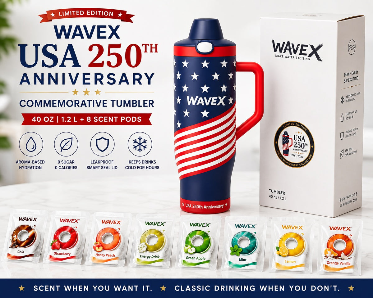 Wavex Insulated Stainless Steel Tumbler with 8 Aroma Scent Pods