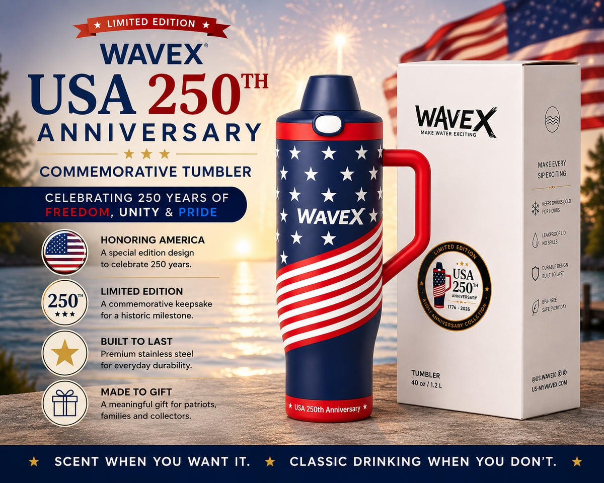 Wavex Insulated Stainless Steel Tumbler with 8 Aroma Scent Pods