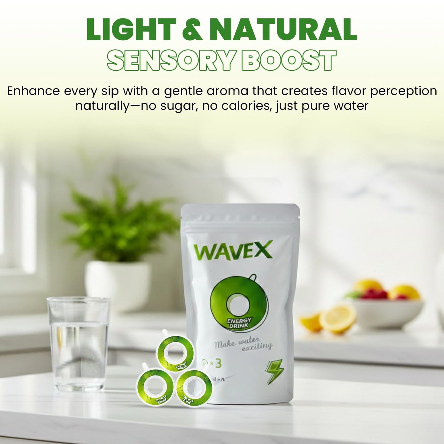 3-Pack Energy Drink Aroma Scent Pods, Only for WAVEX Scent-Powered Water Bottles