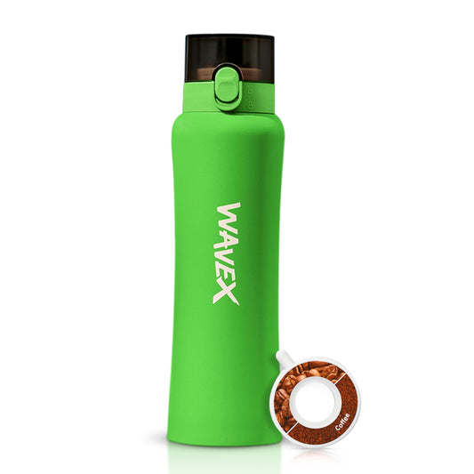550ml Green Stainless Steel Water Bottle With 1 Coffee Aroma Scent Pod