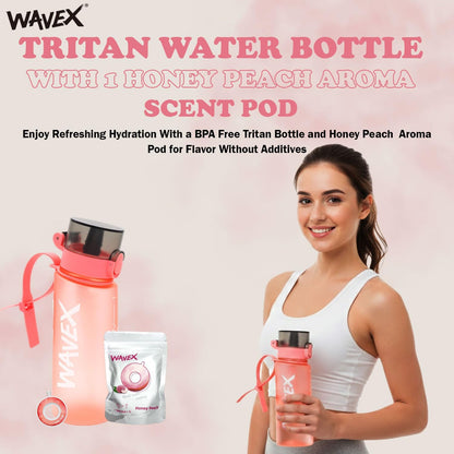 550ml Pink Tritan Water Bottle + 1 Honey Peach Aroma Scent Pod