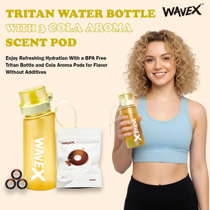 550ml Golden Yellow Tritan Water Bottle With 3 Cola Aroma Scent Pod