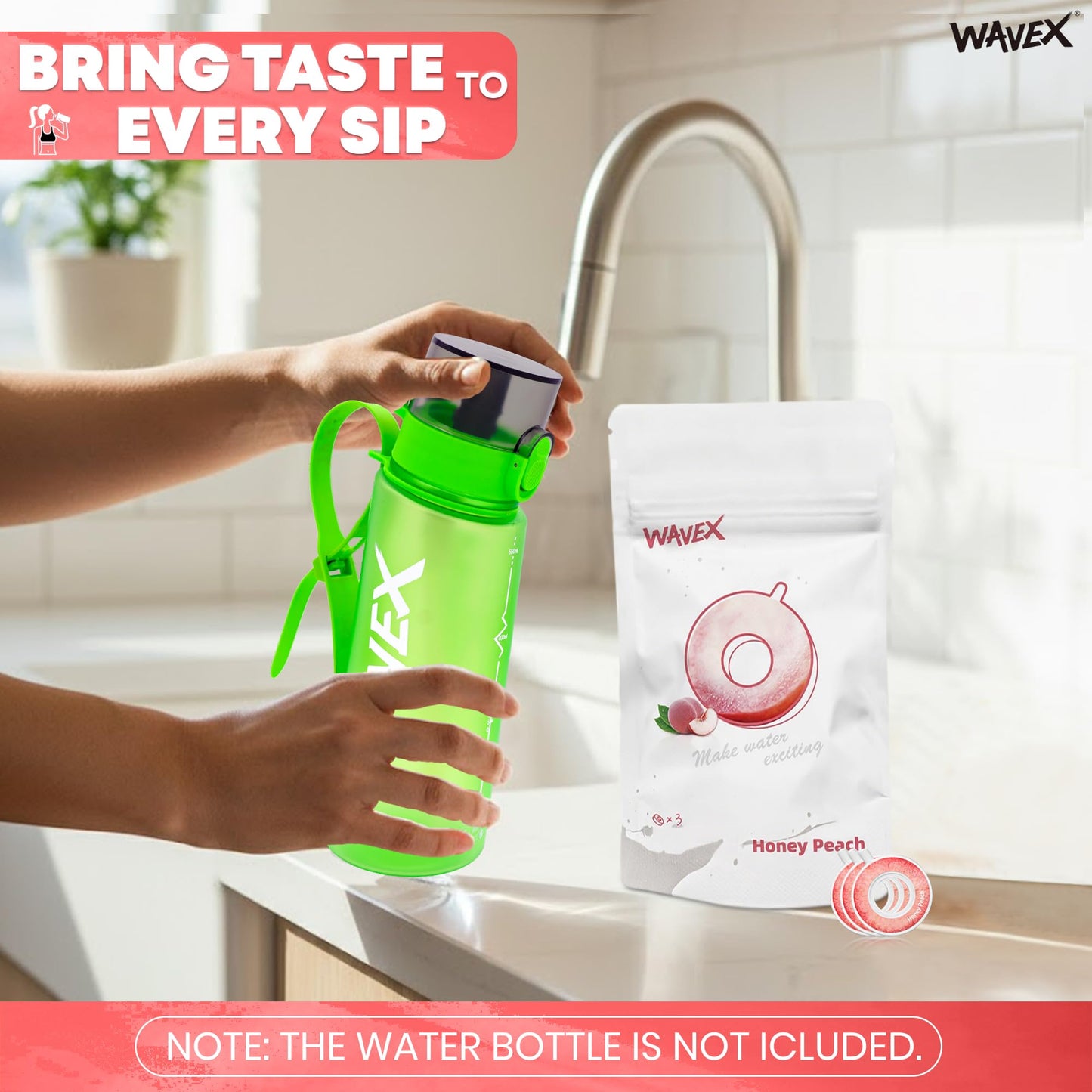 3-Pack Honey Peach Aroma Scent Pods, Only for WAVEX Scent-Powered Water Bottles