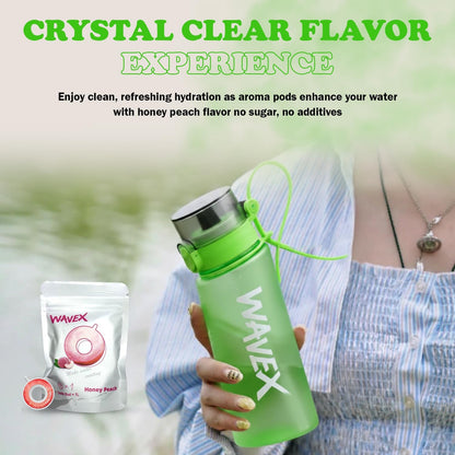 550ml Green Tritan Water Bottle + 1 Honey Peach Aroma Scent Pod