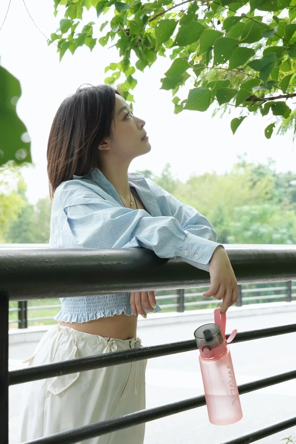 550ml Pink Tritan Water Bottle + 1 Honey Peach Aroma Scent Pod