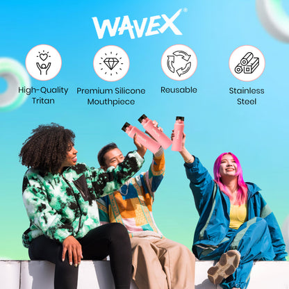 550ml Pink Stainless Steel Water Bottle+1 Honey Peach Aroma Scent Pod