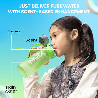 550ml Green Tritan Water Bottle + 1 Honey Peach Aroma Scent Pod