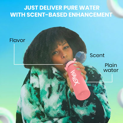 550ml Pink Stainless Steel Water Bottle+1 Honey Peach Aroma Scent Pod