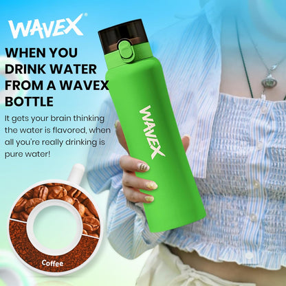 550ml Green Stainless Steel Water Bottle With 1 Coffee Aroma Scent Pod