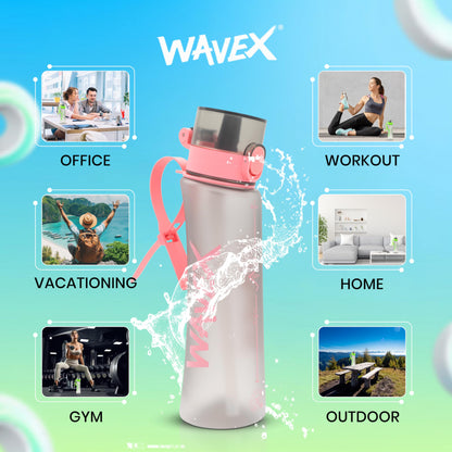 600ml Pink Tritan Water Bottle With 1 Coffee Aroma Scent Pod