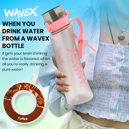 600ml Pink Tritan Water Bottle With 1 Coffee Aroma Scent Pod