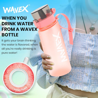 550ml Pink Tritan Water Bottle + 1 Honey Peach Aroma Scent Pod