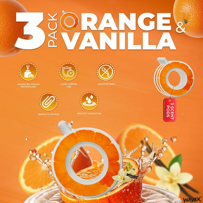 Orange Vanilla Aroma Scent Pods – Water Bottle Accessory for WAVEX Bottles