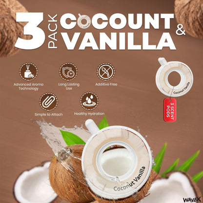 Coconut Vanilla Aroma Scent Pods – Water Bottle Accessory for WAVEX Bottles