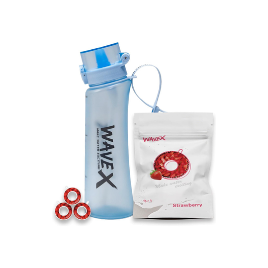 600ml Glacier Blue Tritan Water Bottle With 3 Strawberry Aroma Scent Pod