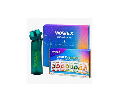 WAVEX 600ml Deep Forest Green Tritan Water Bottle with Variety 8-Scent Pods Discovery Set