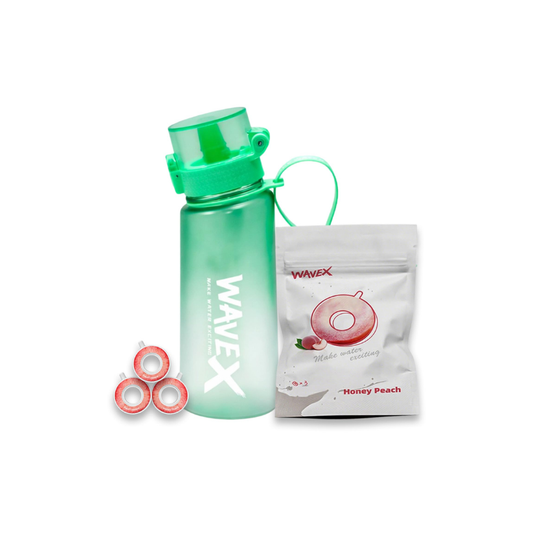 550ml Sea Glass Green Tritan Water Bottle + 3 Honey Peach Aroma Scent Pods