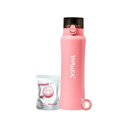 550ml Pink Stainless Steel Water Bottle+1 Honey Peach Aroma Scent Pod